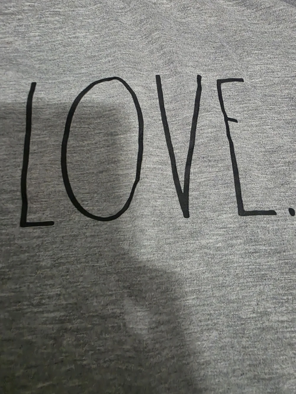 Rae Dun 'LOVE' Gray Pullover Sweatshirt 3X - Picture 3 of 4